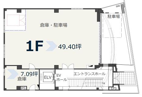 （仮称）One-Ikebukuro 1階 平面図