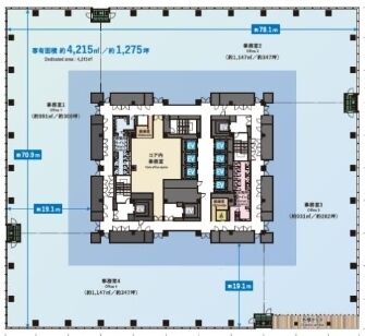 豊洲セイルパークビル(TOYOSU SAIL PARK)((仮称)豊洲4-2街区開発計画) 13階 平面図