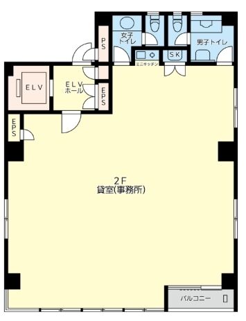 銀座中央ビル（銀座8丁目） 2階 平面図