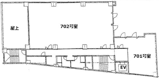 東プレビル 7階701 平面図