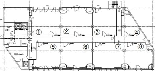 第3TOCビル 4階1～2 平面図