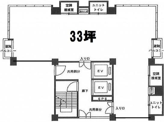コイトビル 10階1001+1002 平面図