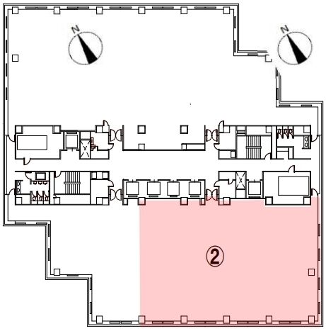芝浦スクエアビル 13階南 平面図