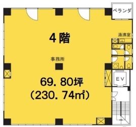 JS築地ビル 4階 平面図