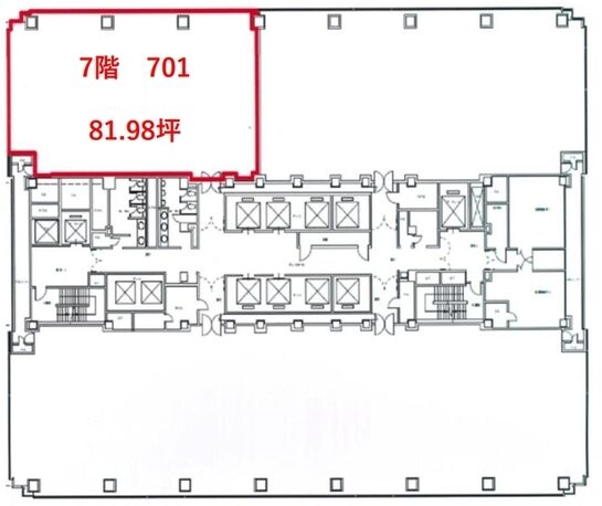 紀尾井町ビル 7階701 平面図