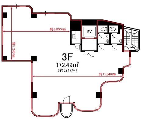 ワコーレ千駄木ビル 3階 平面図