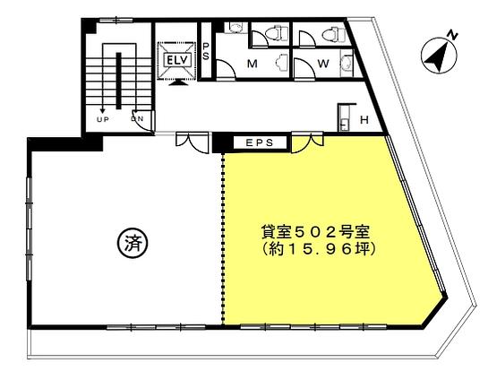 喜助内神田3丁目ビル 5階502 平面図