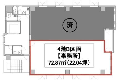 蒲田ビル 4階B 平面図