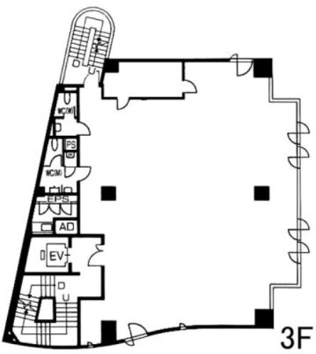 ステージ神宮前Ⅱ（ステージ神宮前2ビル） 3階 平面図
