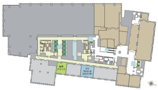 九段会館テラス 3階C 平面図