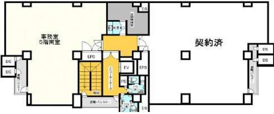 新宿伍名館ビル 4階S 平面図