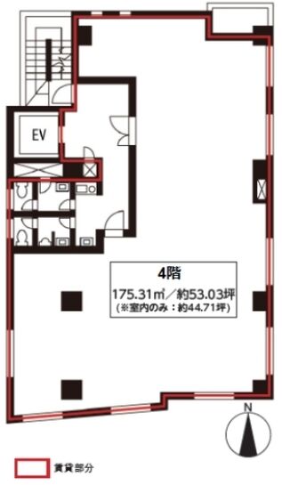 ASKビル(渋谷区) 4階 平面図