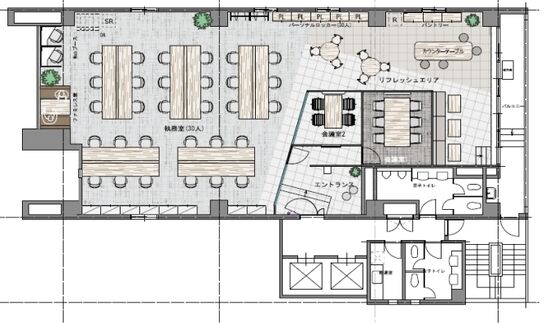 高木ビル 2階 平面図