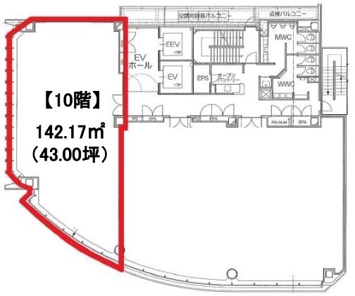 七十七銀座ビル 10階 平面図