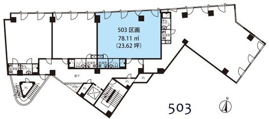 道玄坂スクエア 5階503 平面図