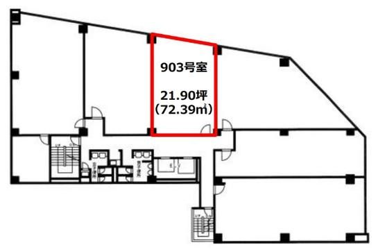 銀座昭和通りビル 9階903 平面図