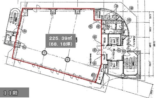 高田馬場アクセス 11階 平面図