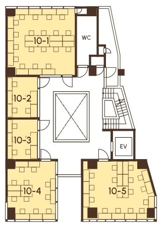 SHIBUYA WayP（シブヤ ウェイプ） 10階3（5名区画） 平面図