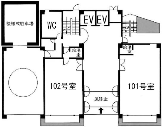 DAITOビル（第35下川ビルディング） 1階 平面図