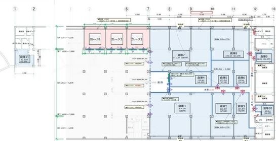 勝島F60号倉庫 地下1階⑦ 平面図