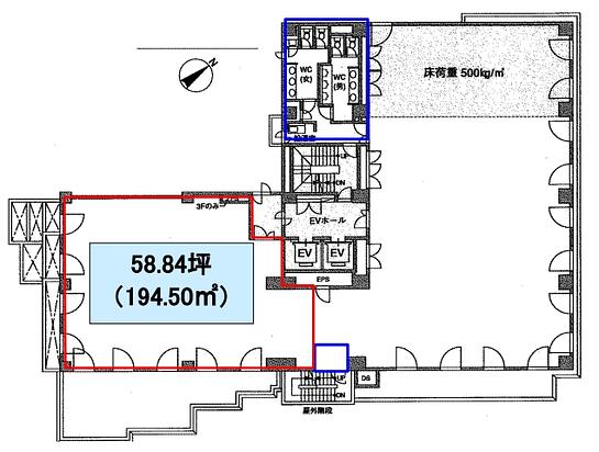ウィン第二五反田ビル 3階 平面図