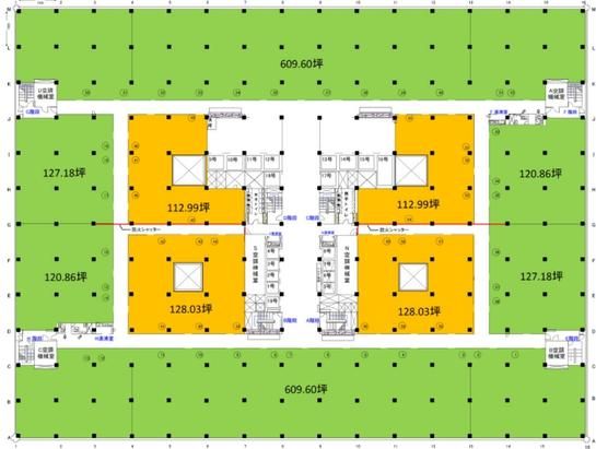 TOCビル 7階51～52 平面図
