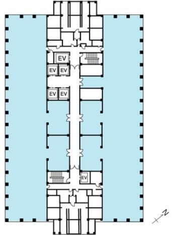 新宿野村ビル 26階2608 平面図