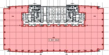 汐留ビルディング 8階 平面図