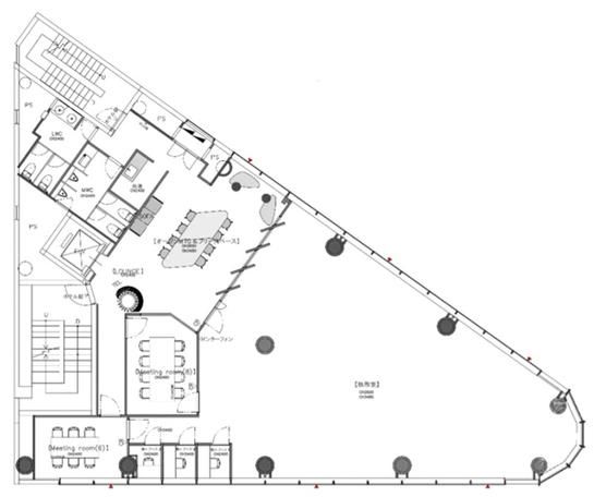 THE CROSS 一番町（旧：（仮称）一番町PJ・保健同人社本社ビル） 5階 平面図