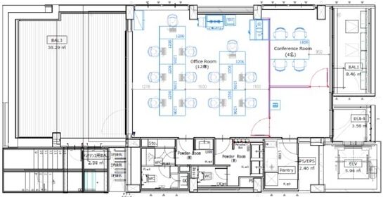 CADRE tamachi（キャドレ田町） 8階 平面図