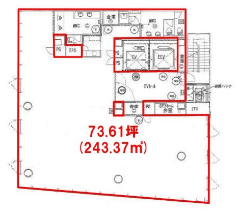 Daiwa目黒スクエア（旧：目黒プレイスタワー） 9階 平面図