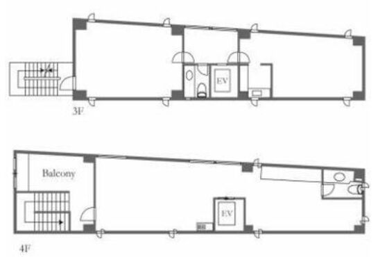 Victory Aoyama 3階～4階 平面図