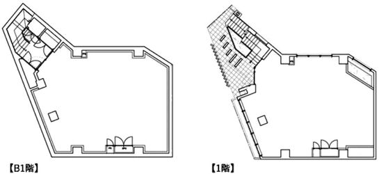 HACO Jingumae 地下1階～1階 平面図