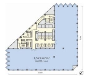 城山トラストタワー 33階 平面図