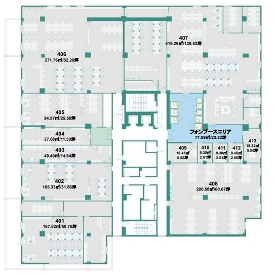 第35興和ビル（WAW赤坂第35興和ビル） 4階405 平面図
