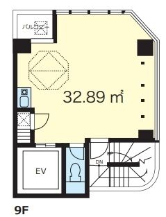 英ビル（はなぶさビル）（港区） 9階～10階ﾒｿﾞﾈｯﾄ 平面図