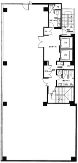 名古路ビル新館 2階北 平面図
