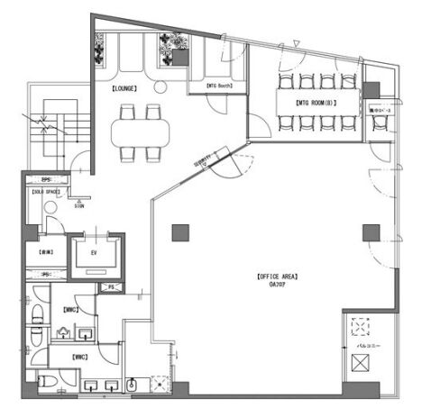 The Corner SHINJUKU(旧:ツインズ新宿ビル) 4階 平面図