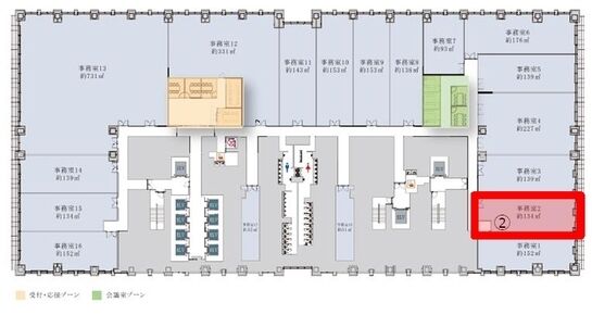 大手町パークビル 7階ﾌﾟﾚﾐｱﾑﾌﾛｱ② 平面図