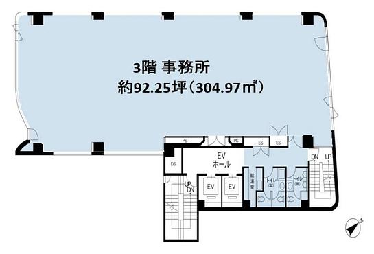 KDX新宿286ビル 3階 平面図