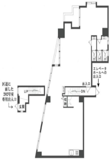 ライオンズ三田 2階202 平面図