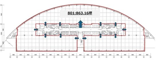 アルコタワー（ARCO TOWER） 8階801 平面図