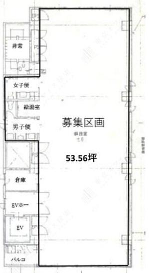 芝浦新本ビル 4階 平面図