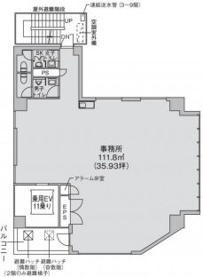 クロスシー秋葉原ビル 9階 平面図
