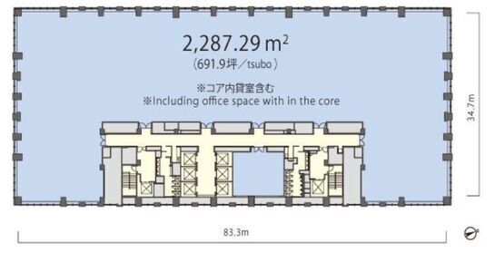 丸の内トラストタワー本館 5階 平面図