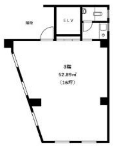 大島屋浅草橋ビル 3階 平面図