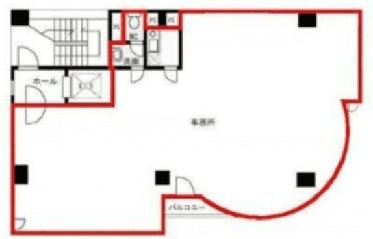 渋谷桜丘町ビル 4階 平面図