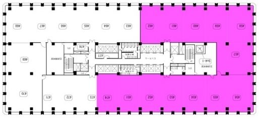 三菱ビル 4階① 平面図