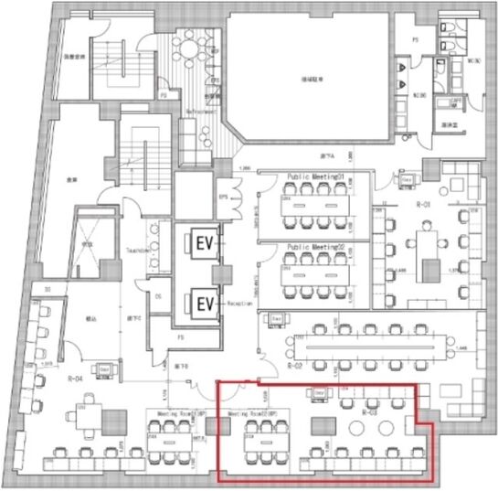 ニューリバータワー 地下1階3 平面図
