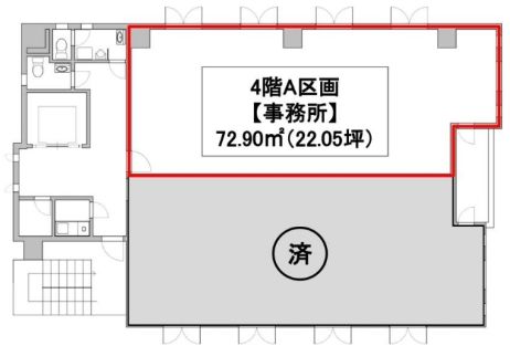 蒲田ビル 4階A 平面図